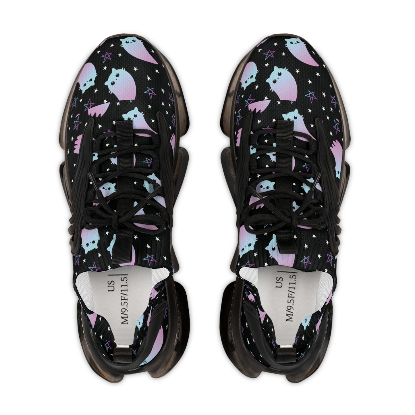 Cosmic Cat Men's Mesh Sneakers - Stylish & Unique Footwear