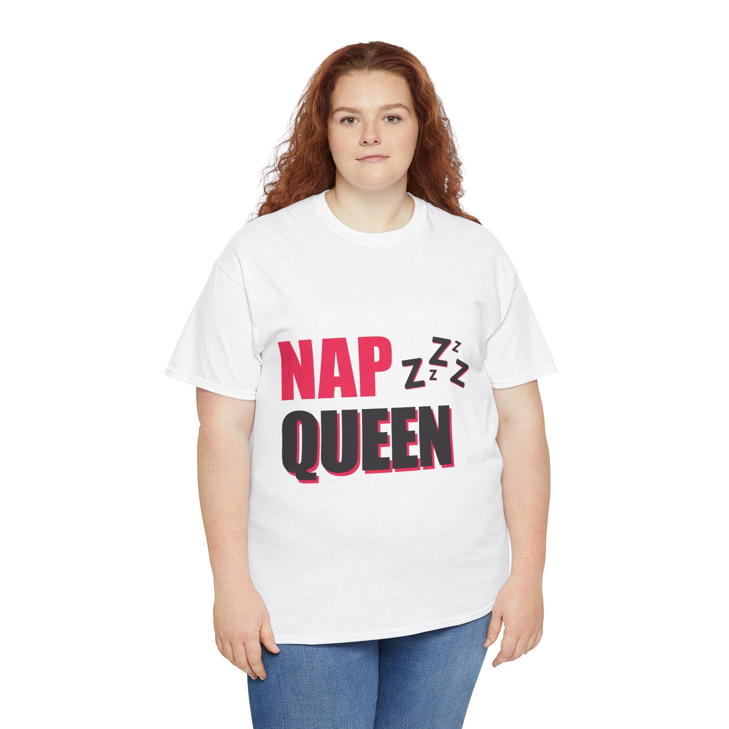 Nap Queen Unisex Heavy Cotton Tee - Perfect for Nappers and Relaxation Lovers