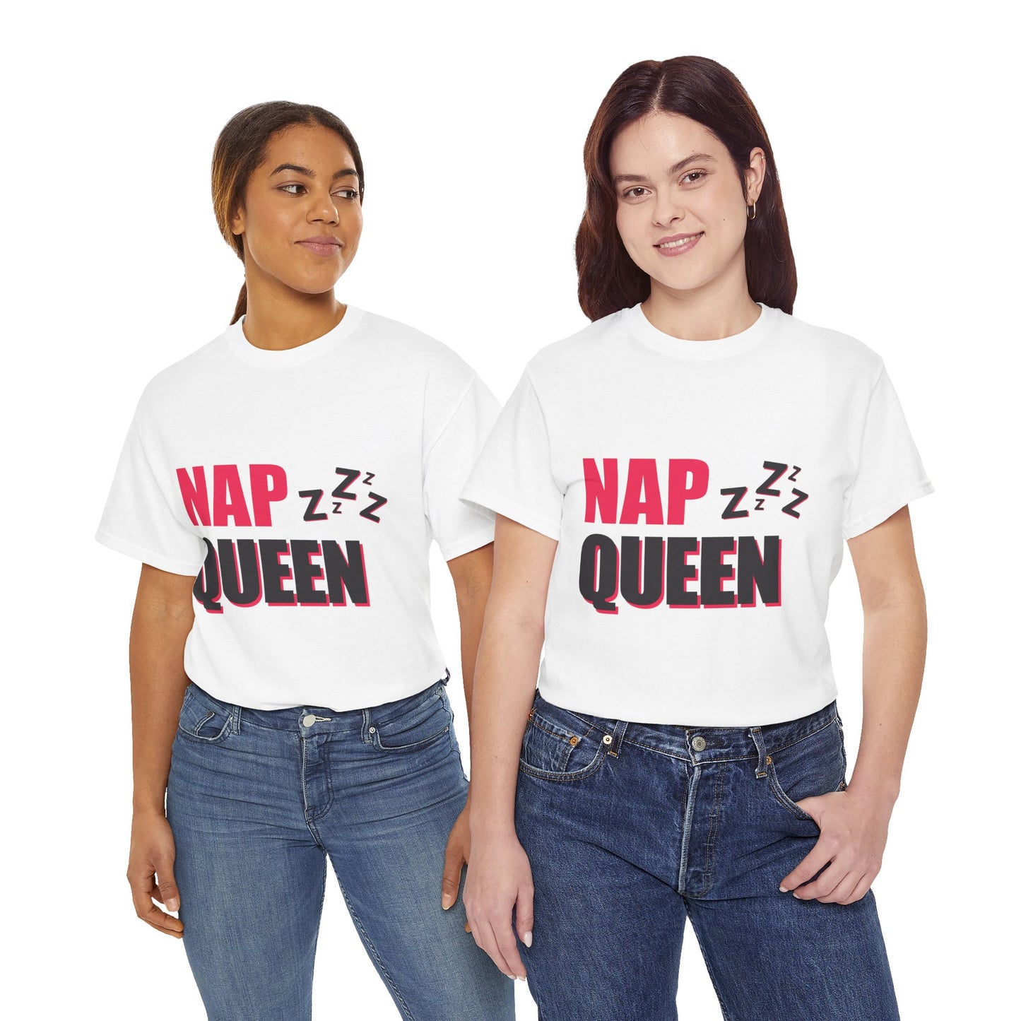 Nap Queen Unisex Heavy Cotton Tee - Perfect for Nappers and Relaxation Lovers