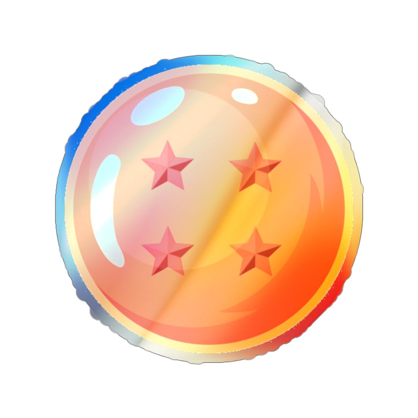 Holographic Die-Cut Stickers | Vibrant Dragon Ball Aesthetic for Skateboards & Decor