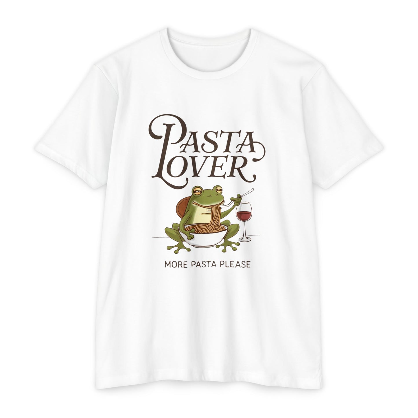 Pasta Lover Unisex T-Shirt - Funny Frog Design for Foodies