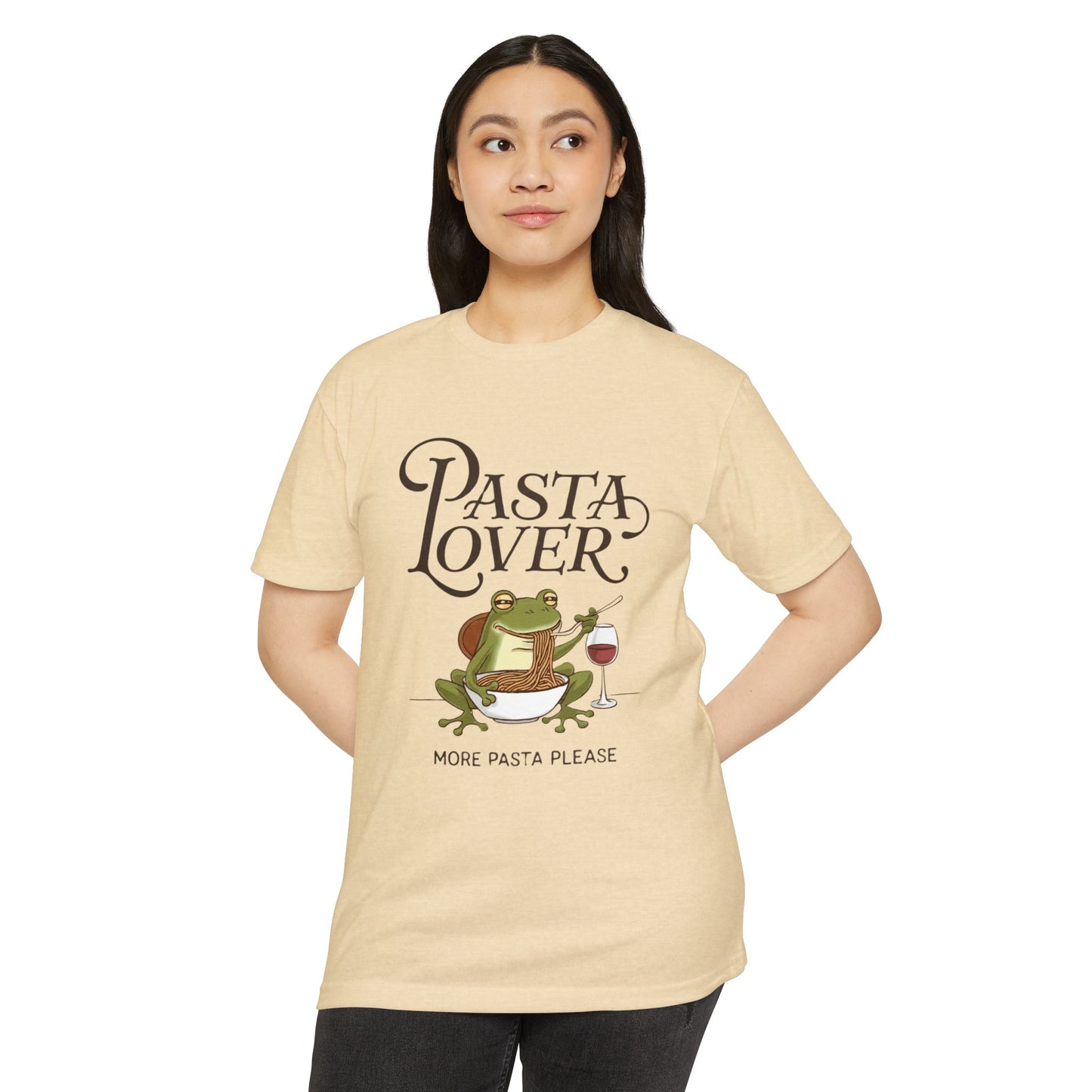 Pasta Lover Unisex T-Shirt - Funny Frog Design for Foodies