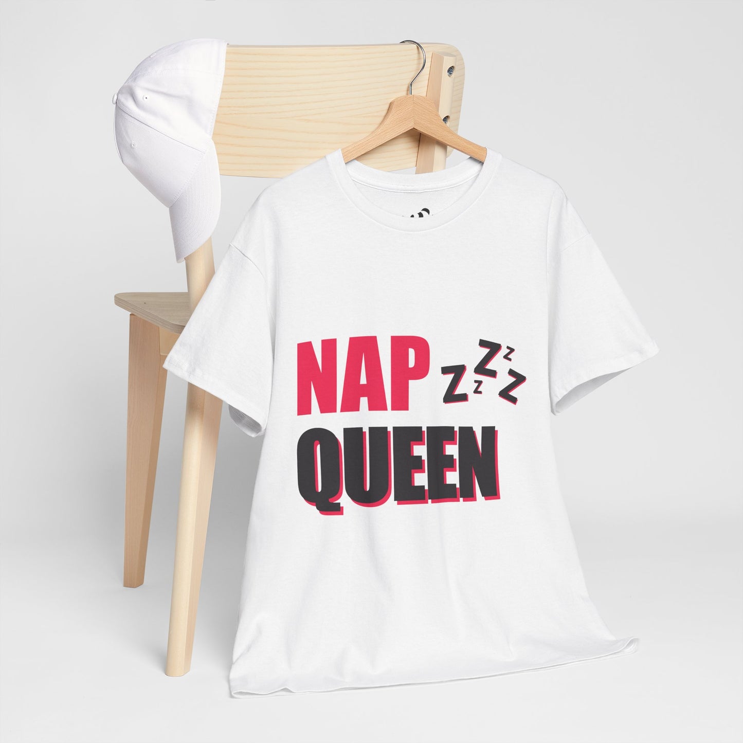 Nap Queen Unisex Heavy Cotton Tee - Perfect for Nappers and Relaxation Lovers