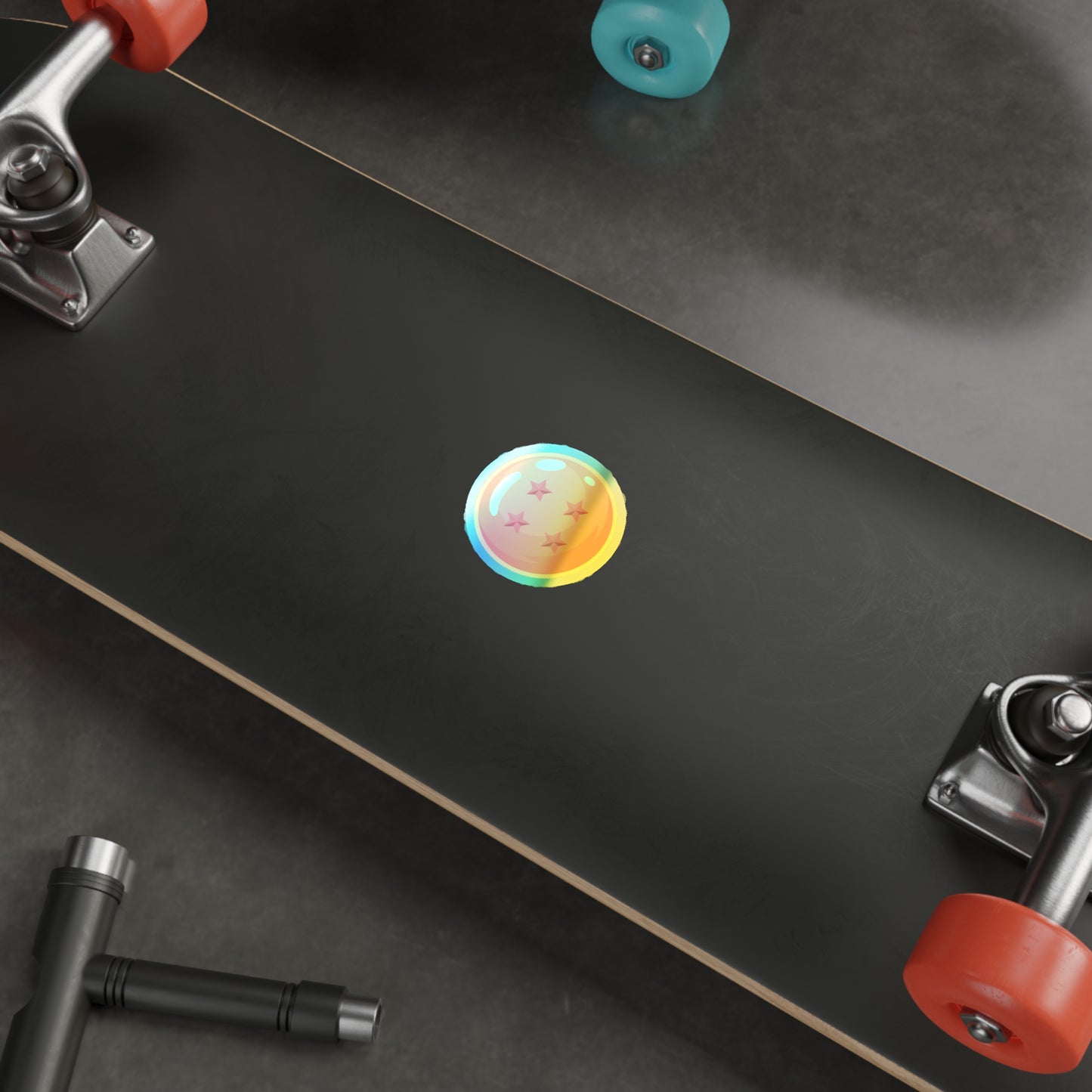 Holographic Die-Cut Stickers | Vibrant Dragon Ball Aesthetic for Skateboards & Decor