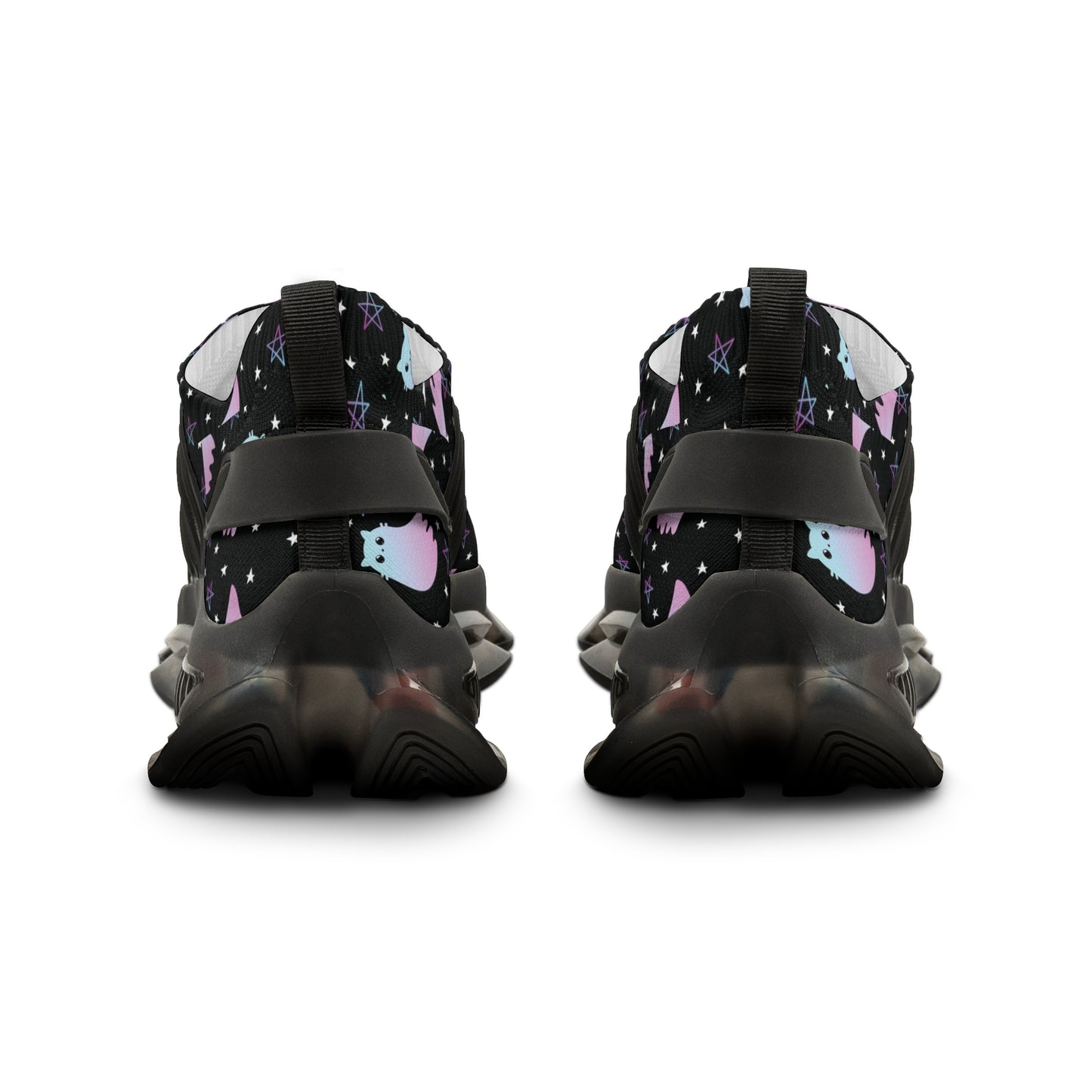 Cosmic Cat Men's Mesh Sneakers - Stylish & Unique Footwear