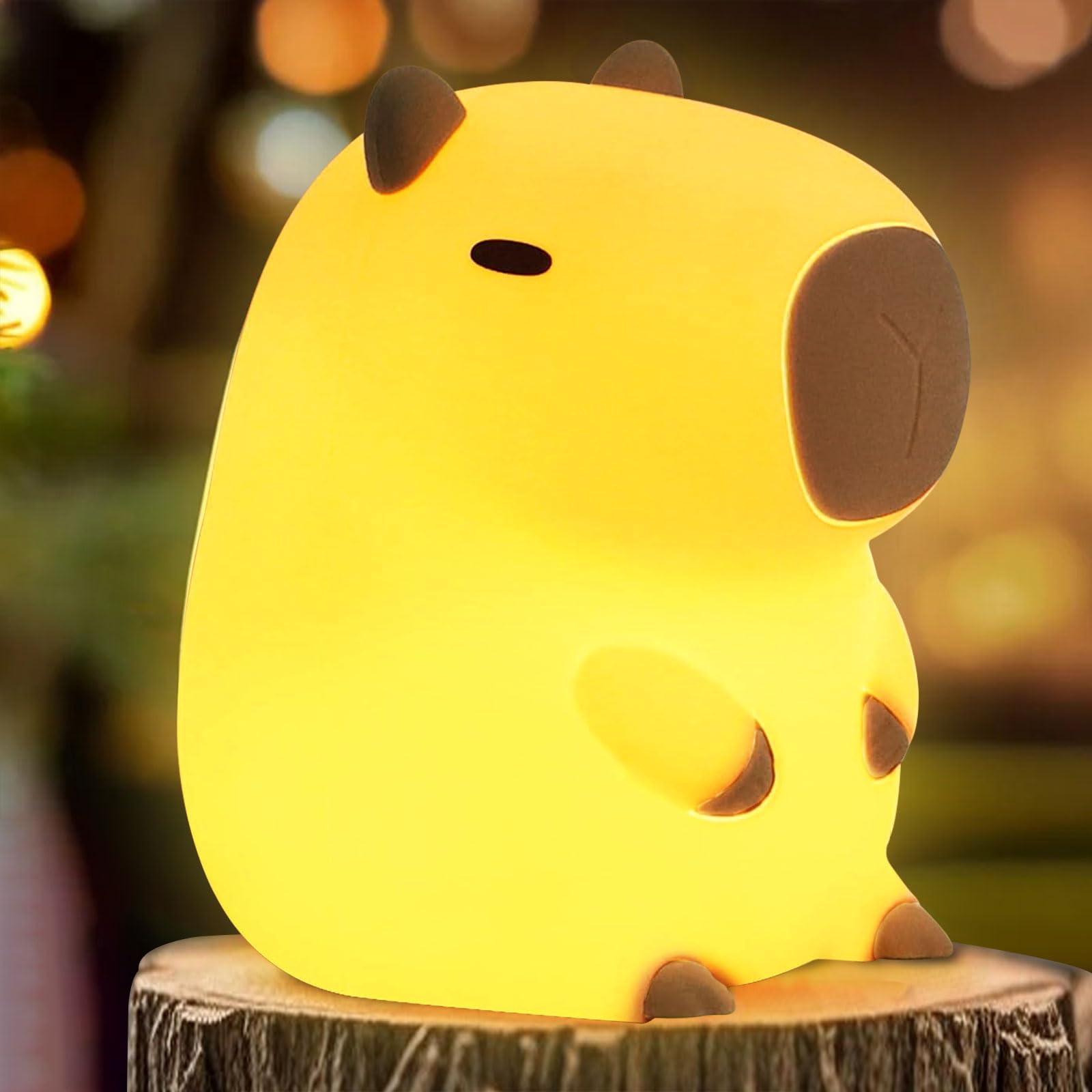 Duck Lamp, Cute Pea Duck Night Light, 2 Levels Dimmable Ducky Night Lamp, LED Squishy Animal Light for Kids Sleep, Rechargeable Bedside Touch Silicone Lamp, Unique Dorm Decor Gift Toy
