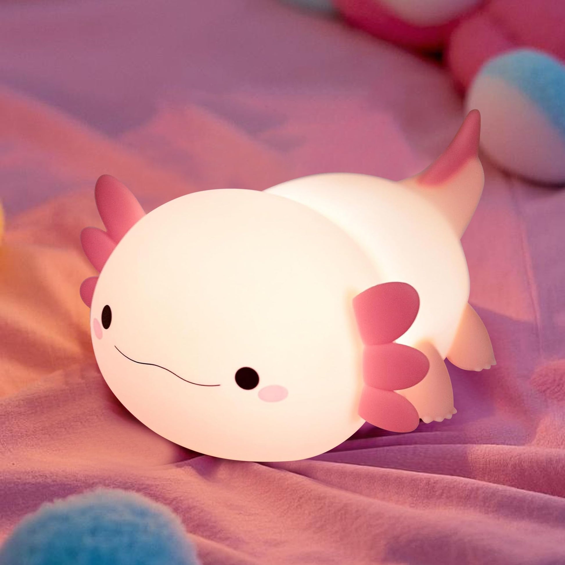 Duck Lamp, Cute Pea Duck Night Light, 2 Levels Dimmable Ducky Night Lamp, LED Squishy Animal Light for Kids Sleep, Rechargeable Bedside Touch Silicone Lamp, Unique Dorm Decor Gift Toy