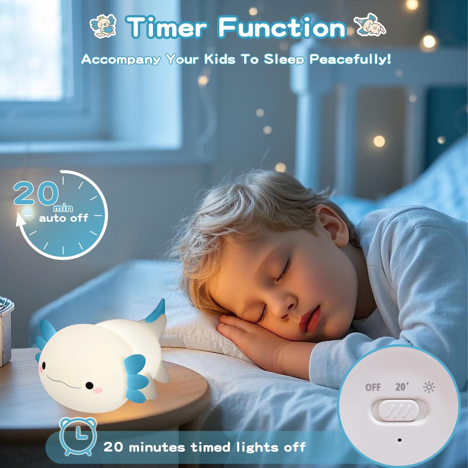Duck Lamp, Cute Pea Duck Night Light, 2 Levels Dimmable Ducky Night Lamp, LED Squishy Animal Light for Kids Sleep, Rechargeable Bedside Touch Silicone Lamp, Unique Dorm Decor Gift Toy