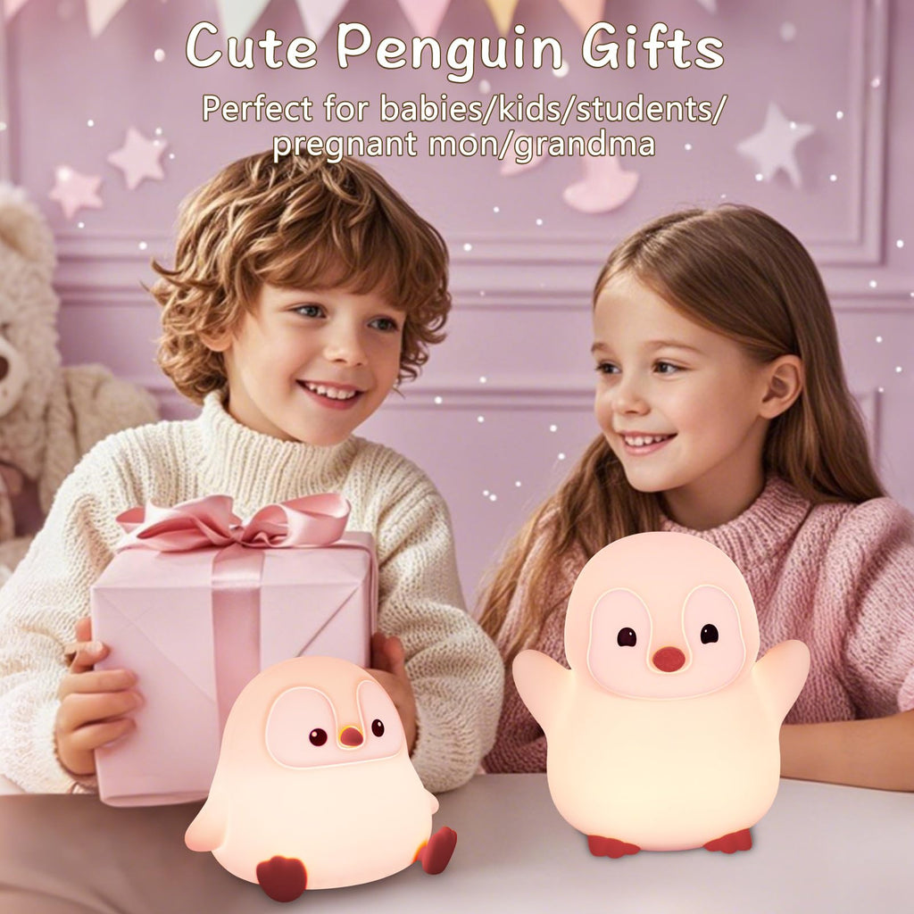 Duck Lamp, Cute Pea Duck Night Light, 2 Levels Dimmable Ducky Night Lamp, LED Squishy Animal Light for Kids Sleep, Rechargeable Bedside Touch Silicone Lamp, Unique Dorm Decor Gift Toy