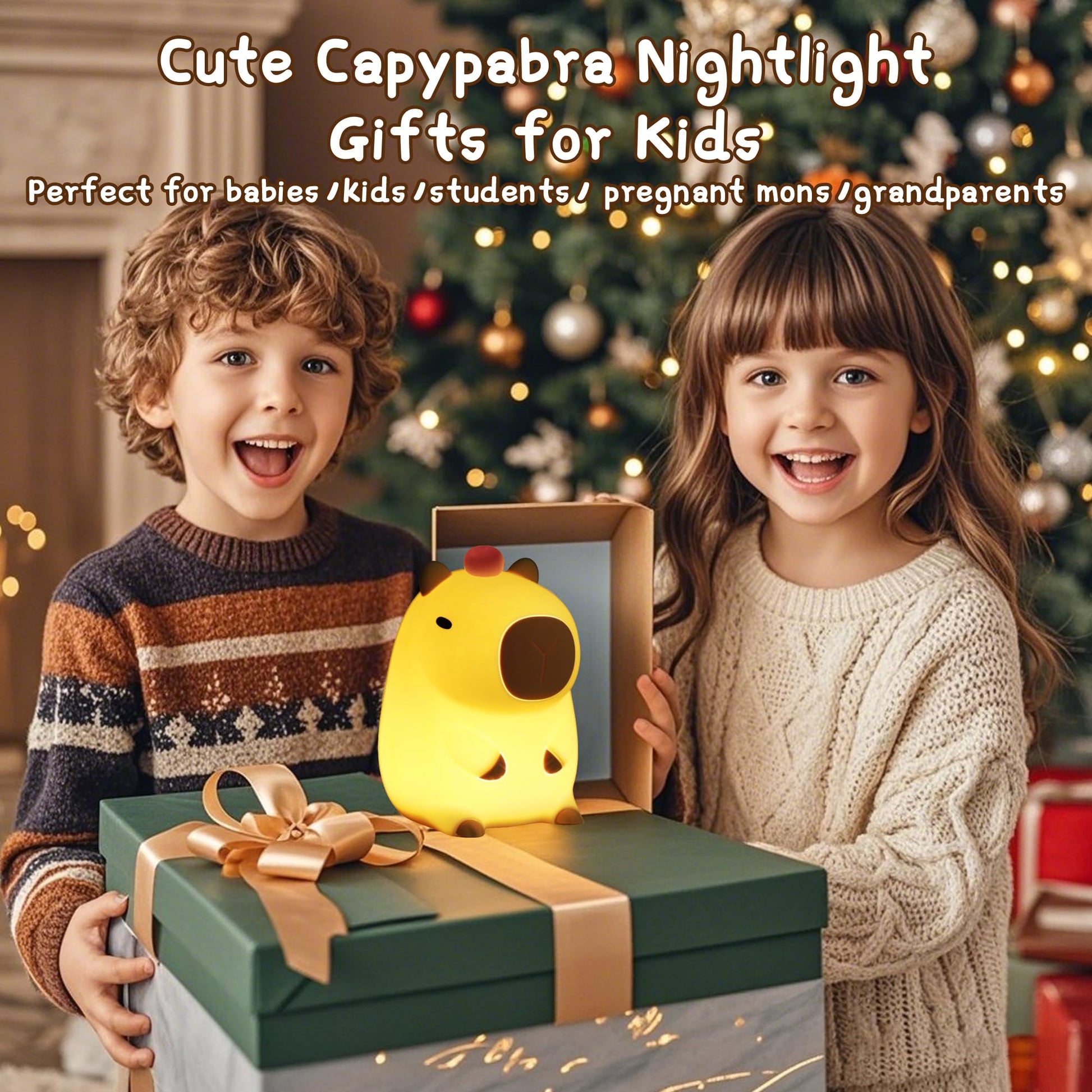 Duck Lamp, Cute Pea Duck Night Light, 2 Levels Dimmable Ducky Night Lamp, LED Squishy Animal Light for Kids Sleep, Rechargeable Bedside Touch Silicone Lamp, Unique Dorm Decor Gift Toy