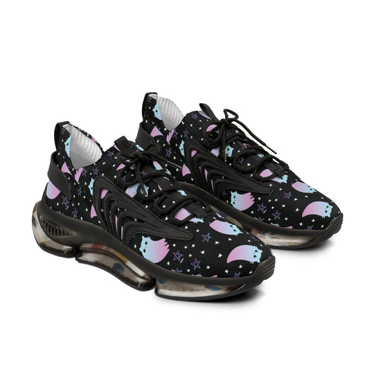 Cosmic Cat Men's Mesh Sneakers - Stylish & Unique Footwear